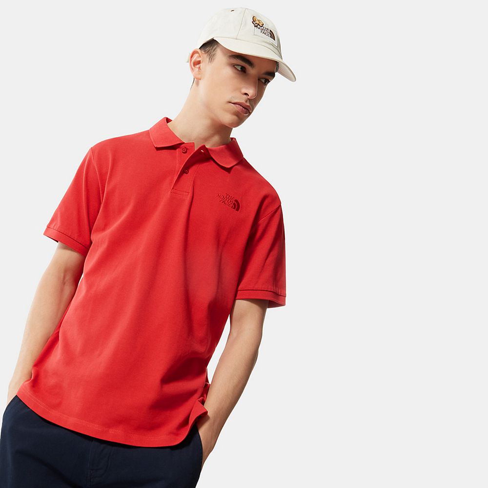 The North Face Polo Shirt Mens Australia - The North Face Piquet Red (GWR-862034)